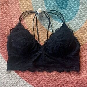 Gilly Hicks Black Lace Halter Bralette